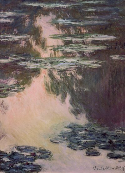 Waterlelies met Treurwilgen, 1907 door Claude Monet